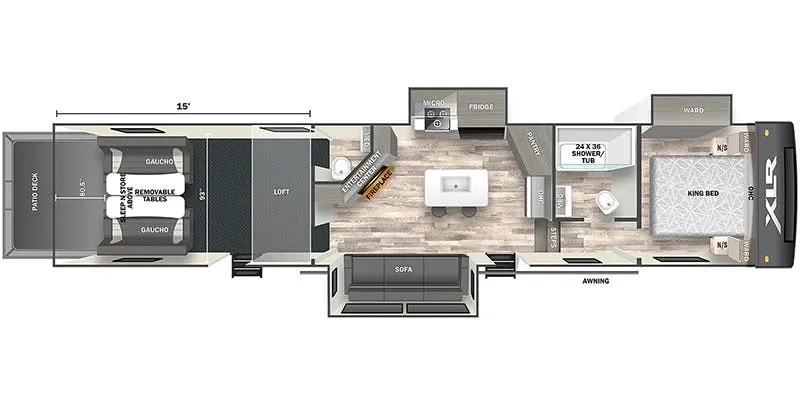 2024 Forest River XLR Nitro 35DK5 - Floor plan