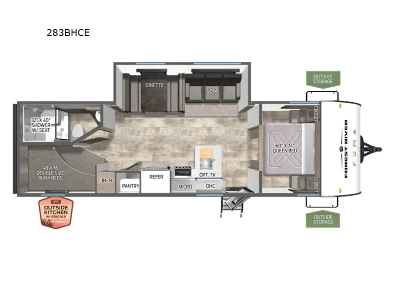 2026 Palomino Puma Camping Edition 283BHCE floor plan