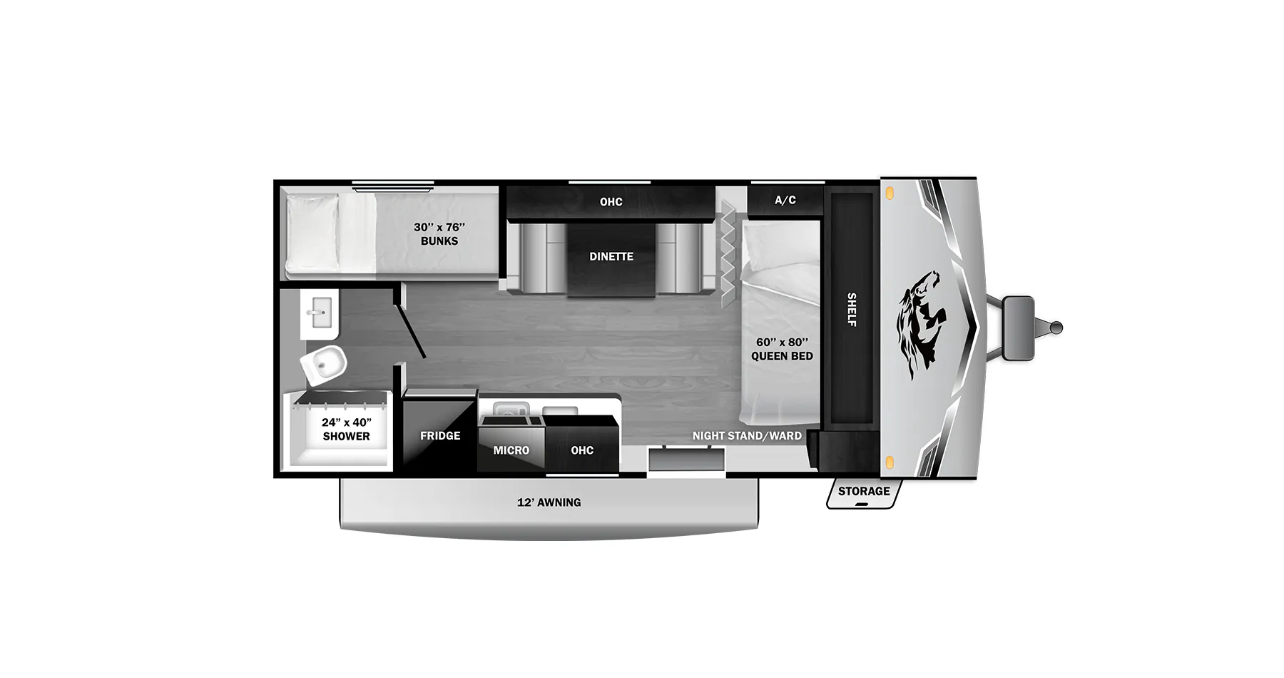 Highland Ridge Open Range Colt 18BH floor plan
