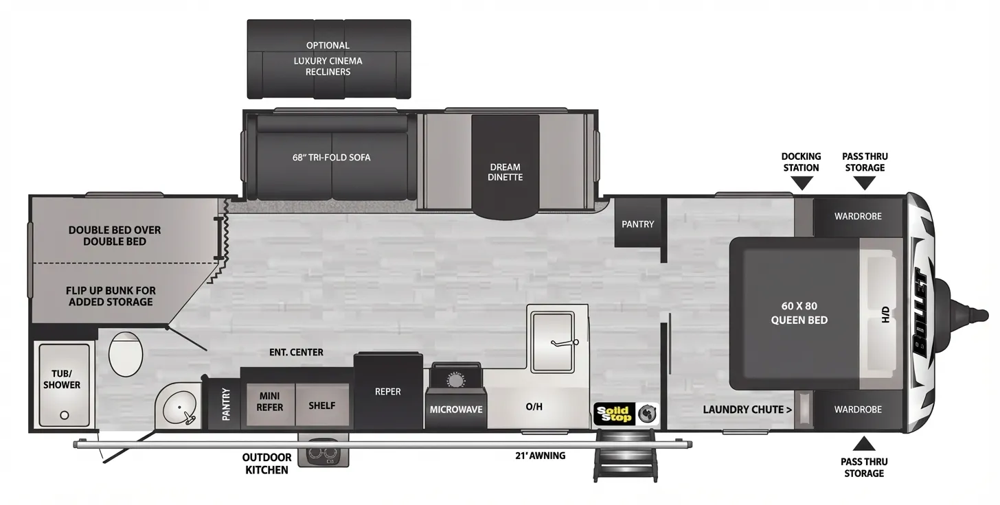 Keystone Bullet Premium 290BHSWE floor plan