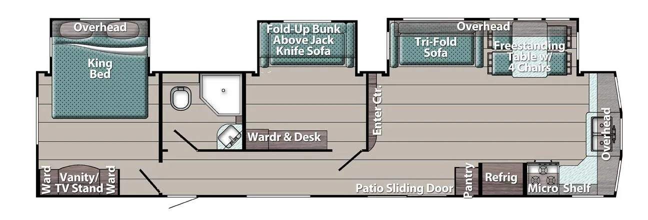 Gulf Stream Trailmaster Lodge 40DEN floor plan