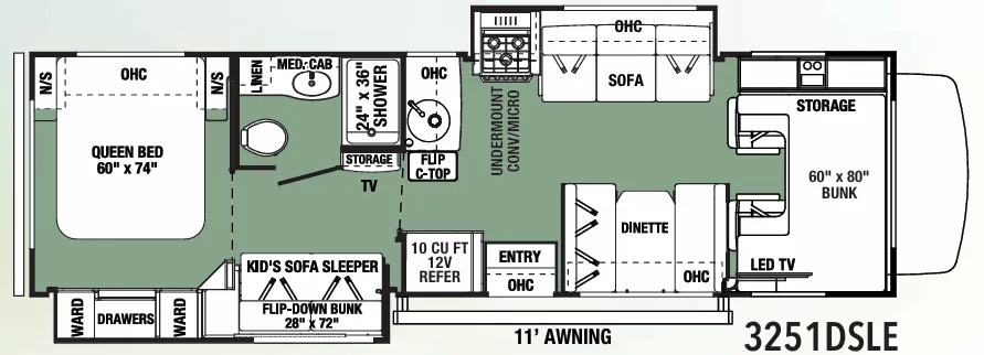 Forest River Forester LE 3251DSLE floor plan