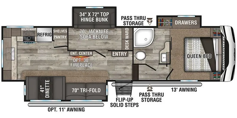 K-Z Sportsmen 303MB floor plan