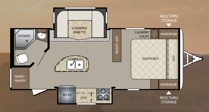 Keystone Bullet 220RBIWE floor plan