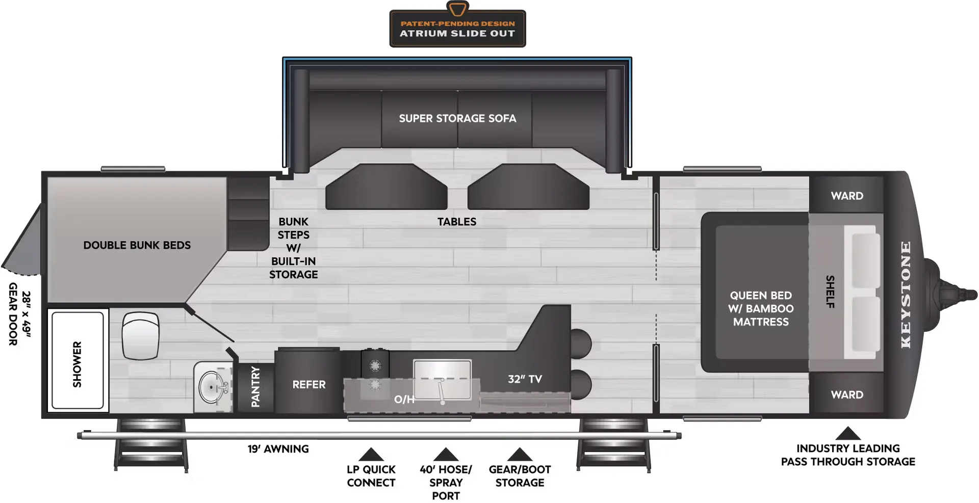 Keystone Walkabout 26MAX floor plan