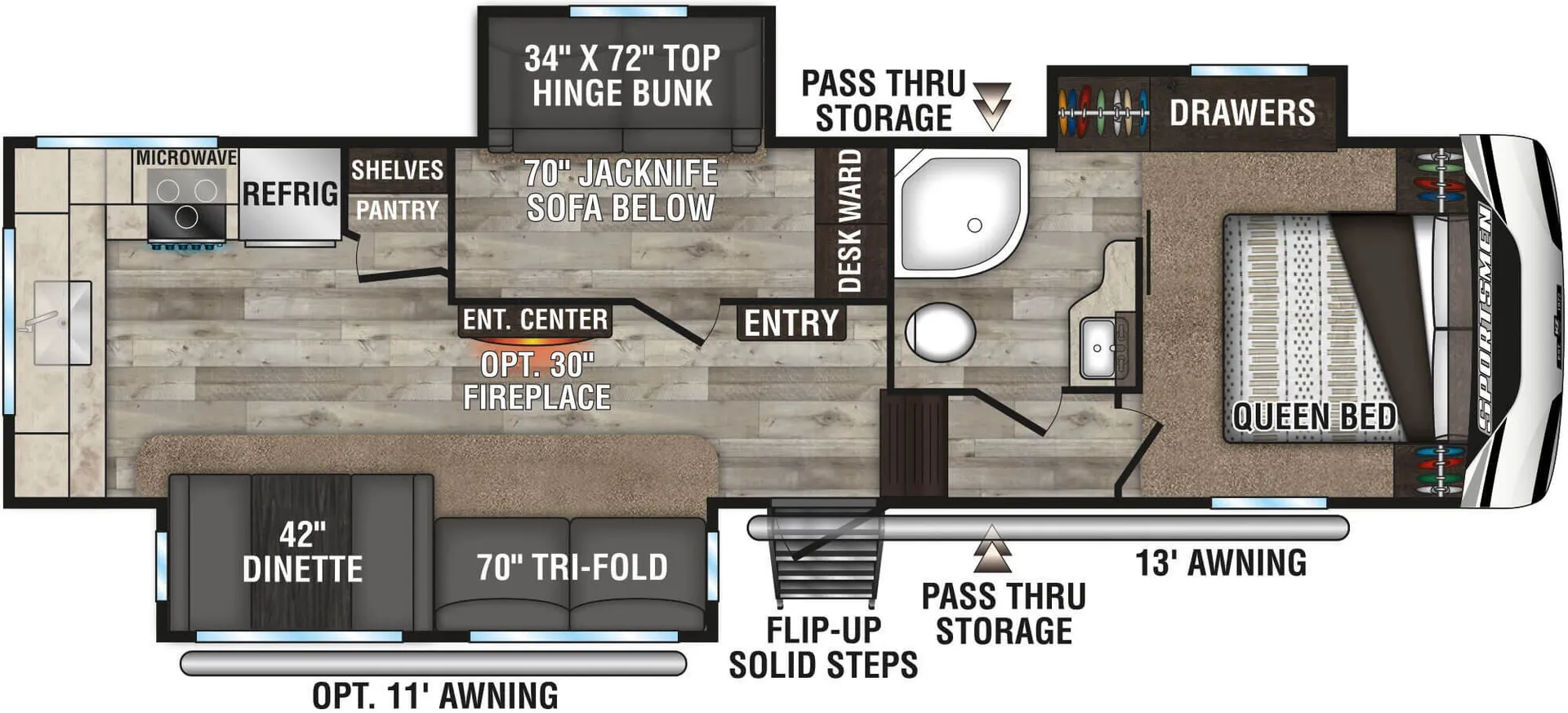 K-Z Sportsmen 303MB floor plan