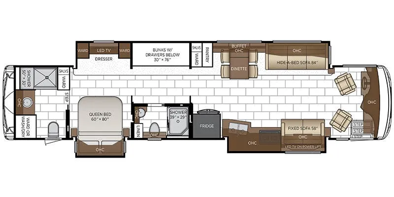 Newmar Ventana 4310 floor plan