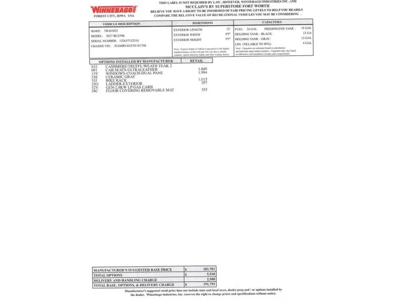 2027 Winnebago Travato 59K - Photo 4