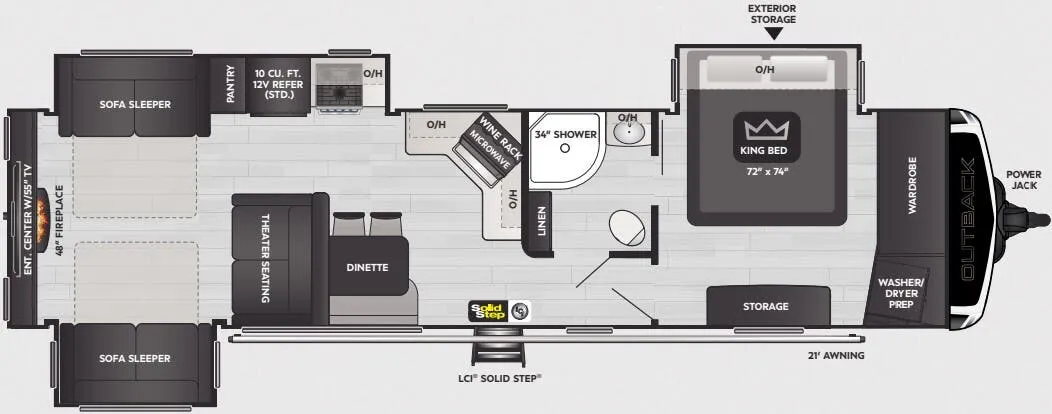 Keystone Outback 341RD floor plan