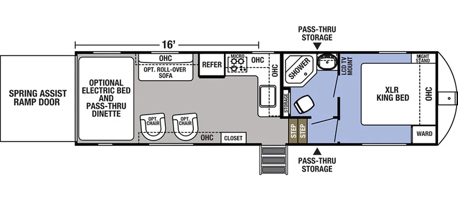 2019 Forest River XLR BOOST 33RZR16 - Floor plan
