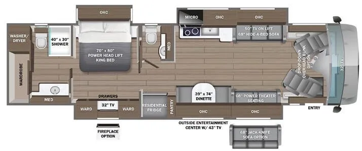 Entegra Coach Reatta XL 40Q3 floor plan