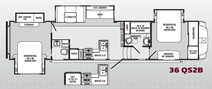 Palomino Sabre 36 QS2B floor plan