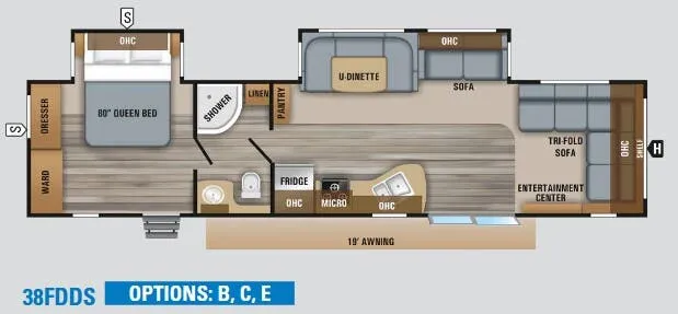 Jayco Jay Flight 38FDDS floor plan