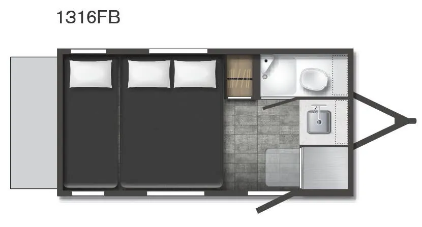 Winnebago HIKE 100 FLX 1316FB floor plan