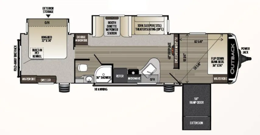 Keystone Outback 324CG floor plan