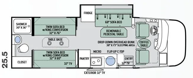 Thor Motor Coach Vegas 255 floor plan