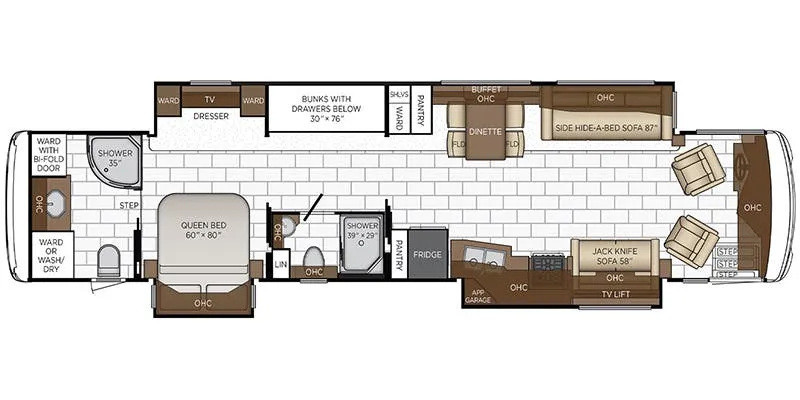 Newmar Ventana 4310 floor plan