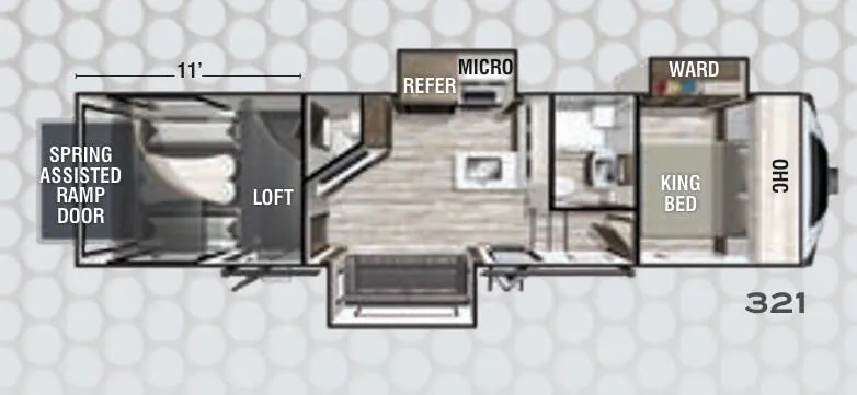 Forest River XLR Nitro 321 floor plan