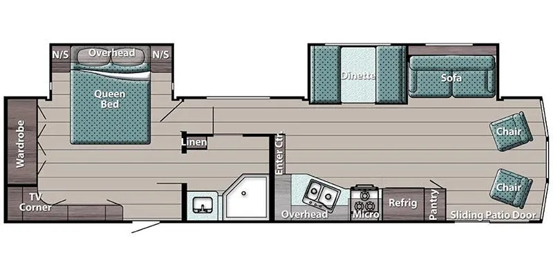 Gulf Stream Conquest Lodge 34FLS floor plan
