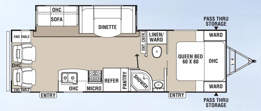 Coachmen Freedom Express Maple Leaf Edition 281 RLDS floor plan