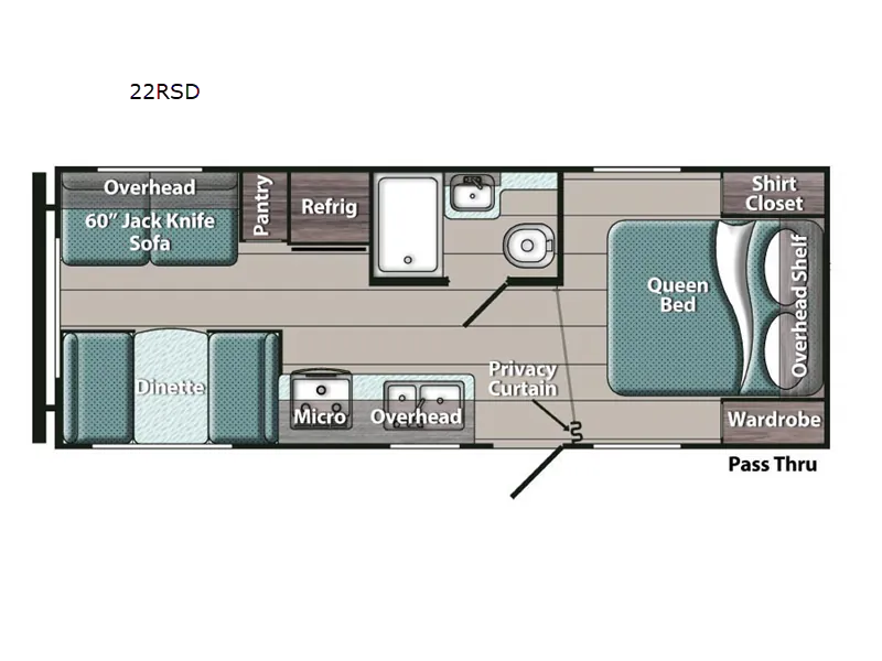 2026 Gulf Stream RV Ameri-Lite Ultra Lite 22RSD - Floor plan
