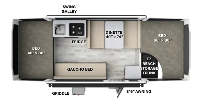 Forest River Flagstaff MAC 206M floor plan