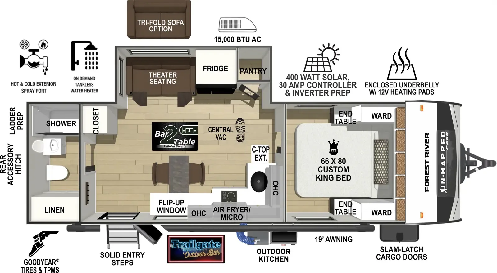 2026 Forest River Unmapped 22RB - Floor plan