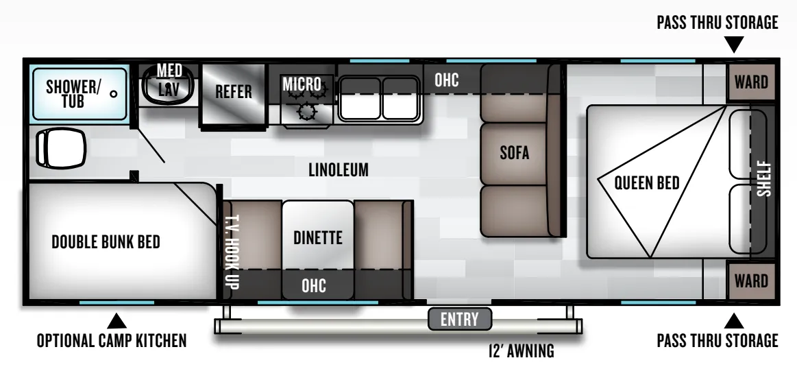 Forest River Salem Cruise Lite 261BHXL floor plan