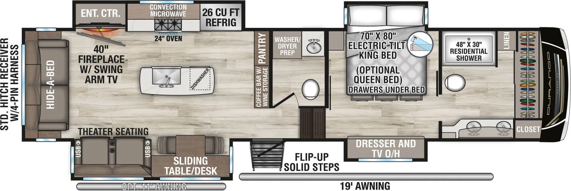 K-Z Durango Gold G366FBQ floor plan