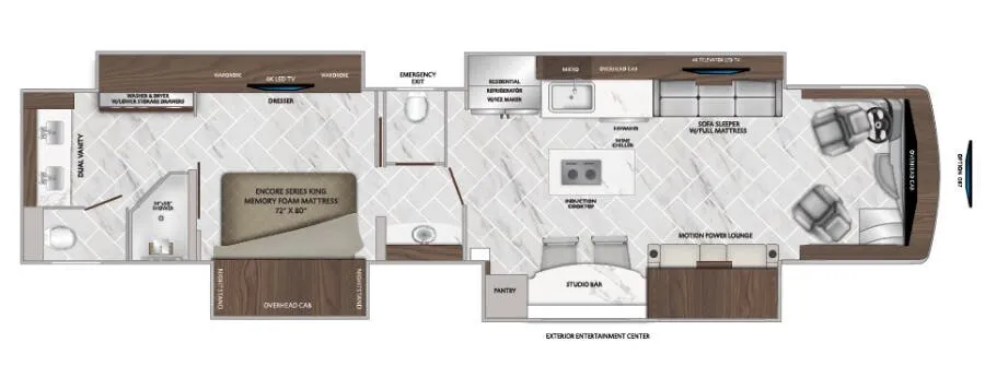American Coach American Tradition 45T floor plan