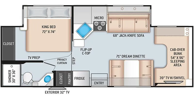 Thor Motor Coach Coleman 27CM floor plan