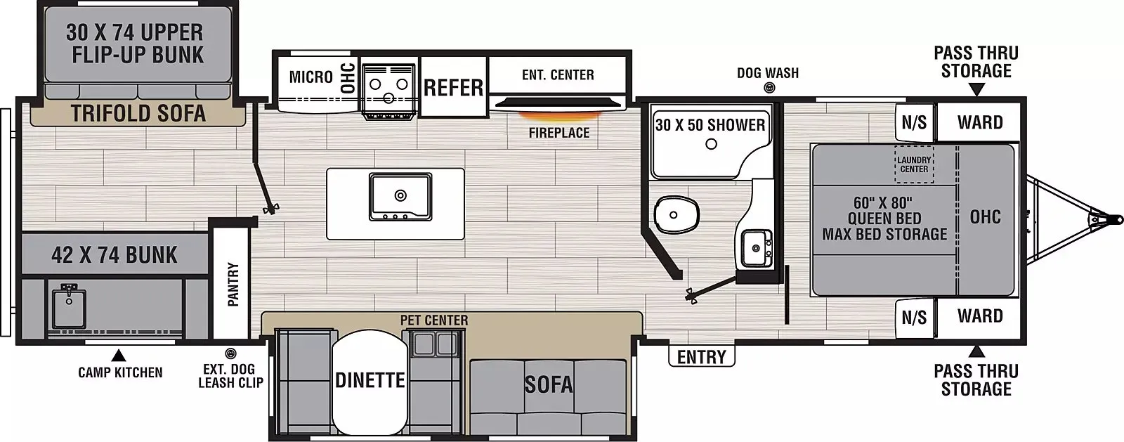 Coachmen Northern Spirit 3379BH floor plan