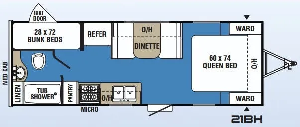 Coachmen Clipper 21BH floor plan