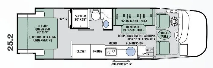 Thor Motor Coach Vegas 252 floor plan