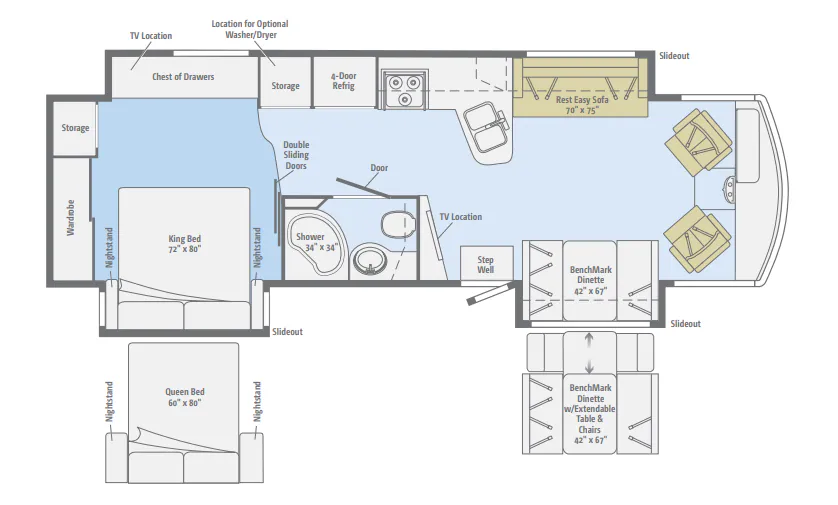 Winnebago Adventurer 35P floor plan