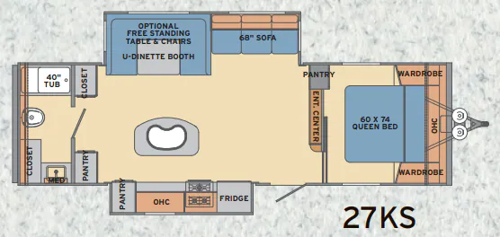 Shasta Revere 27KS floor plan