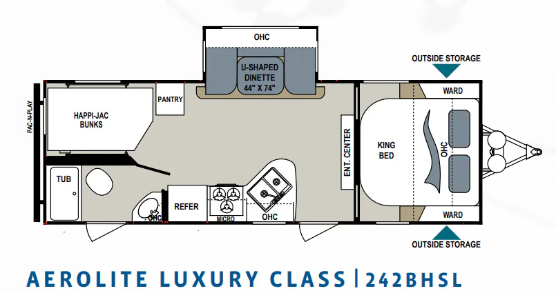 Dutchmen Aerolite Luxury 242BHSL floor plan