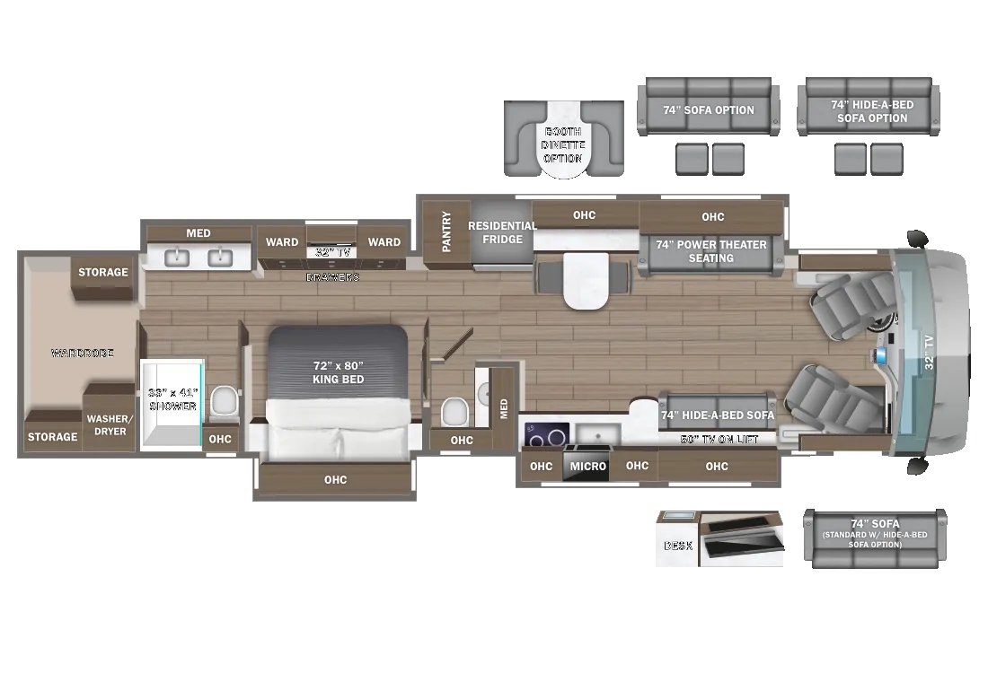 2025 Entegra Coach Cornerstone 45D - Floor plan