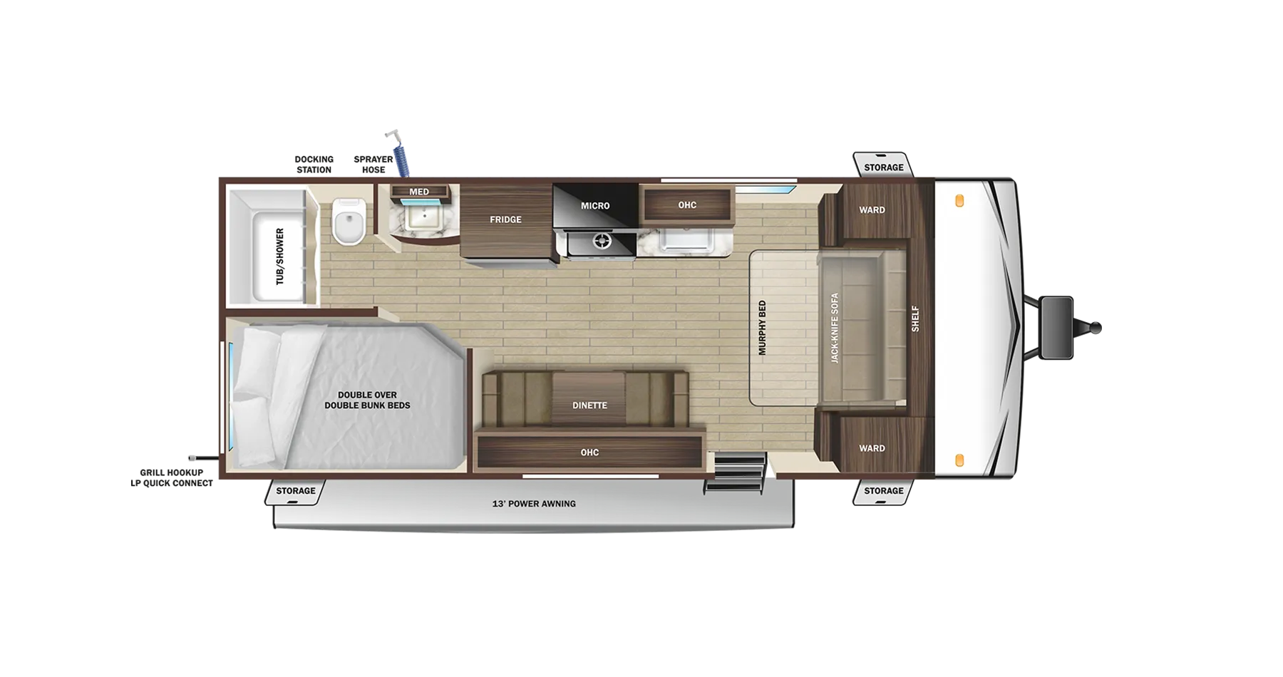 2025 Highland Ridge Open Range Conventional 20MB - Floor plan