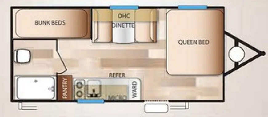 Forest River EVO Factory Select 195BH floor plan