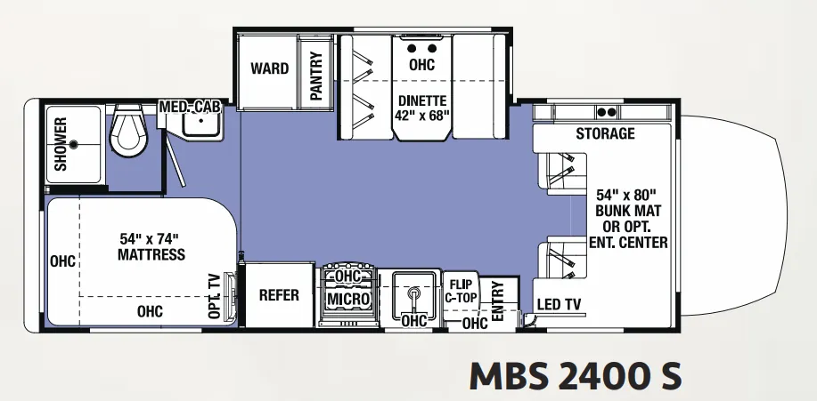 Forest River Sunseeker MBS 2400S floor plan
