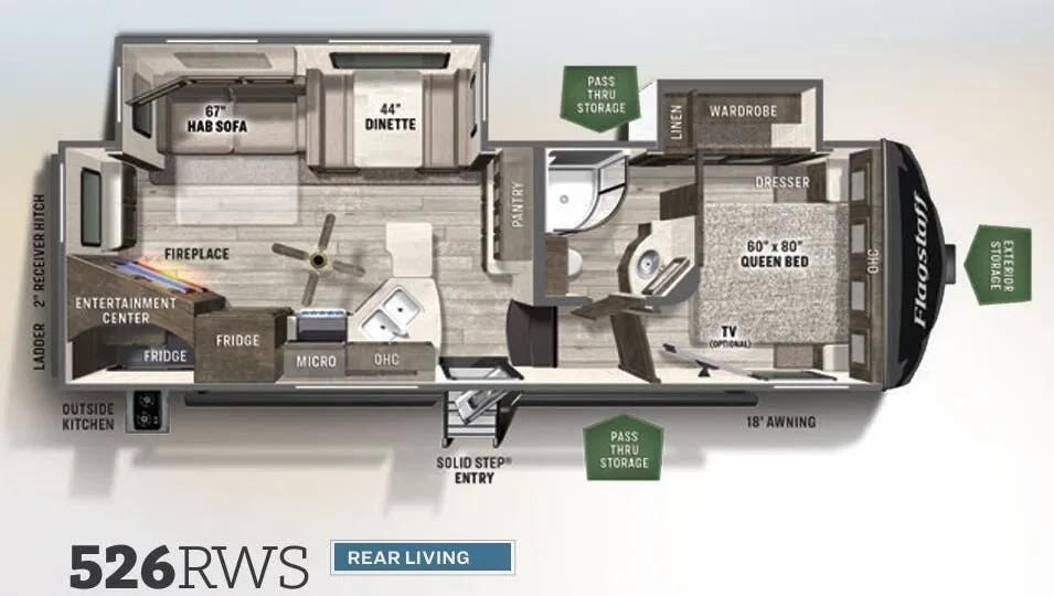 Forest River Flagstaff Super Lite 526RWS floor plan