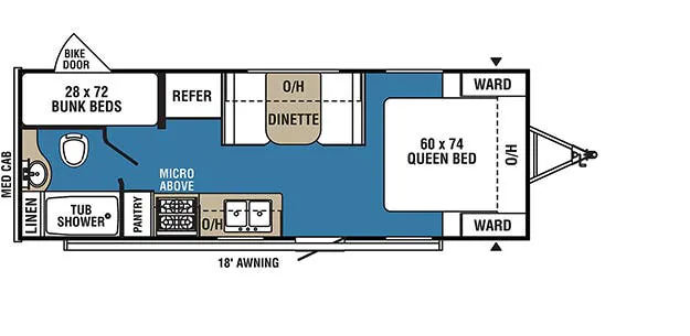 Coachmen Clipper 21BH floor plan