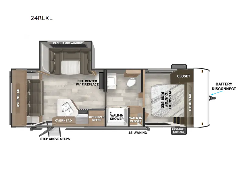 2025 Forest River Wildwood X-Lite 24RLXL - Floor plan