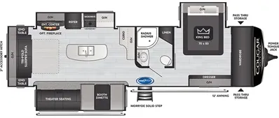 Keystone Cougar Half-Ton 32RLI floor plan