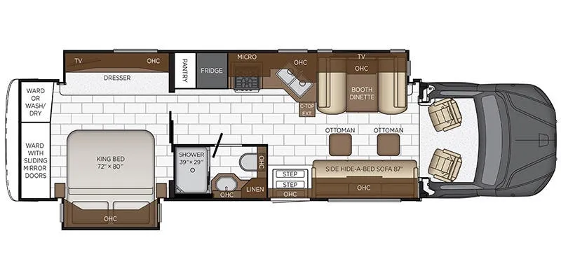 Newmar Super Star 3746 floor plan