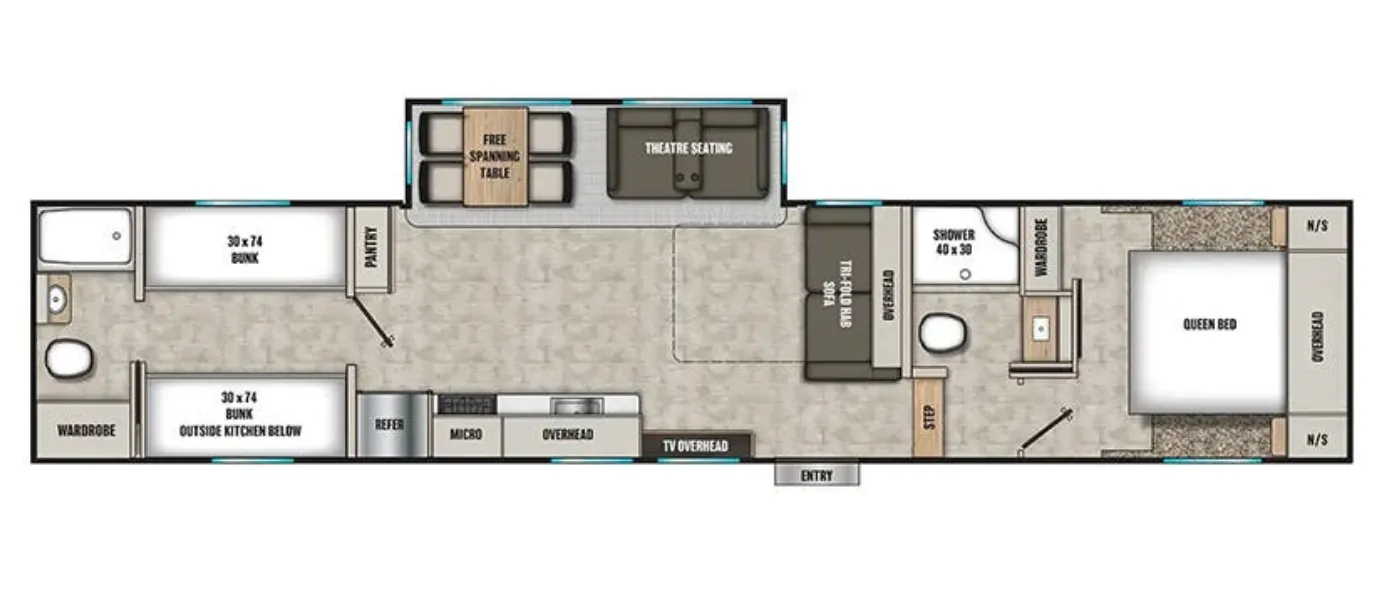 Shasta Phoenix Lite 368TBH floor plan