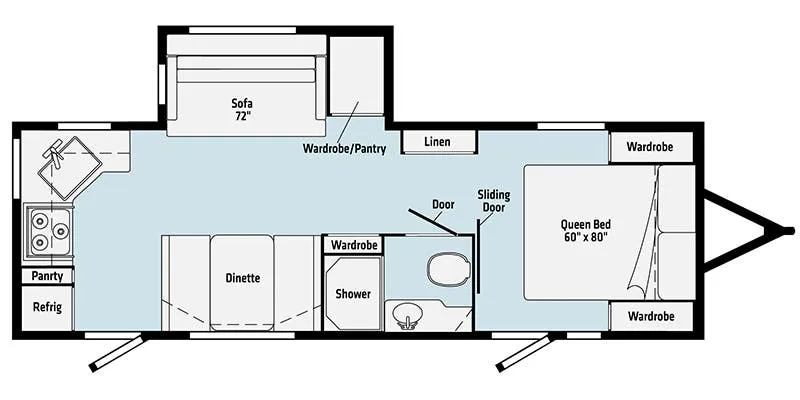 2021 Winnebago Minnie 2529RG - Floor plan