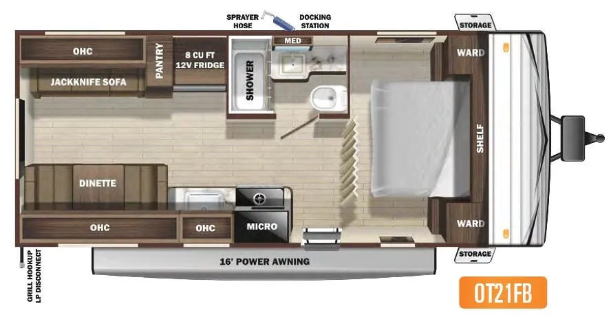 Highland Ridge Open Range Conventional OT21FB floor plan