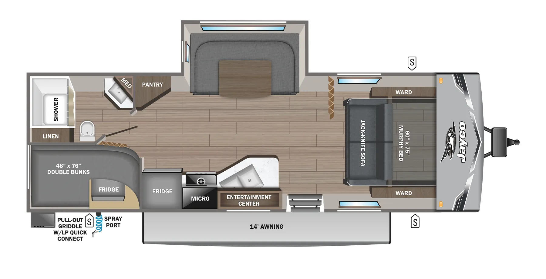 Jayco Jay Flight 235MBHW floor plan
